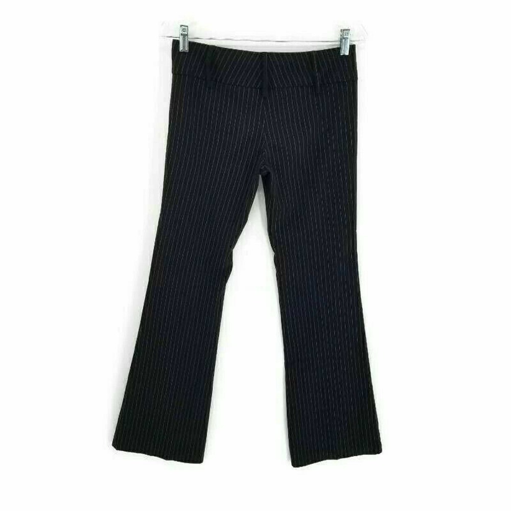 K Mode Womens Dress Career Pants Black White Pinstripe Stretch USA Juniors 3